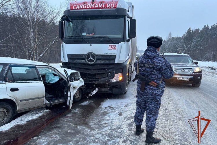 Росгвардейцы в Томске первыми пришли на помощь пострадавшему в ДТП